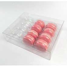 Customized clear plastic box with plastic insert tray for 3, 6,12,24,35 macarons or chocolates